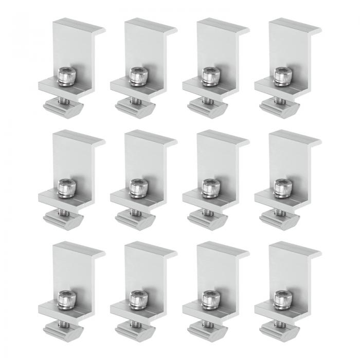 M METERXITY 12パック ソーラーパネル取り付け用45mm Zクリップ 軽量で錆びにくいアルミニウムアノダイ..