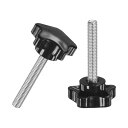 M METERXITY 2個入り スタークランピングノブ 機械/電子機器/家具/傘ベース用 M8x50mmメススレッド手締めネジ 機械ハンドル交換【ステンレス鋼...