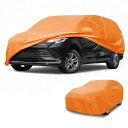 Partuto カーカバー 防水 オールウェザー 自動車用 アウトドア用 アンチUV サン 雨 保護 Toyotaに対応 シエナ アルミフィルム オレンジ W/...