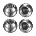 M METERXITY 4個のネジ付きボールナットノブ M6x10mm 304ステンレス鋼 女性用ボールナットキャップ 照明器具/機械/DIY用 丸い実質的なね...