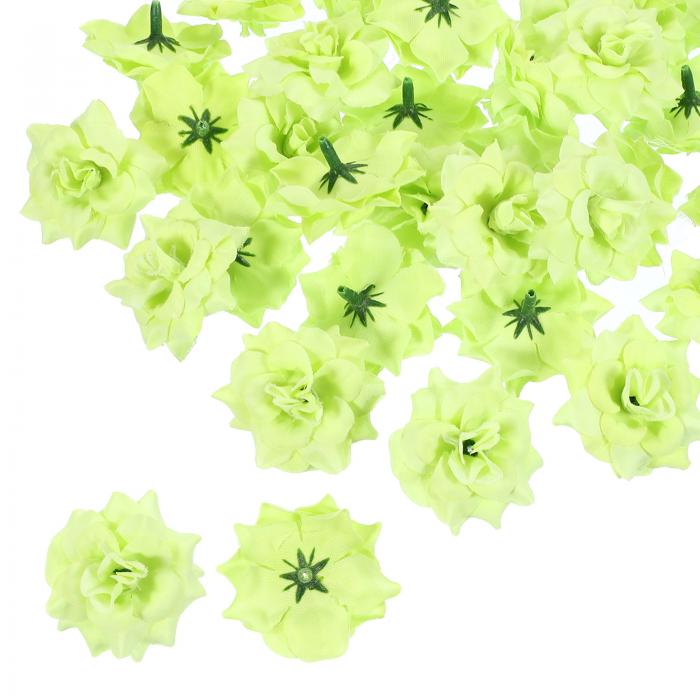 PATIKIL 1.77インチ 人工バラ 花 頭 50個 偽 花 ウェディングフェイクフラワーウォールDIYクラフトブ ライダルシャワーブーケホームハウスワーミングデコレーション 緑