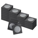 PATIKIL ペーパーソープボックス 24個3.9" x 0.9" x 2.4" クラフトスクエアペーパーボックス ハンドメイドソープボックス ラウンドクリアウィンドウ付き ベーカリー キャンディ ソープメイキング 誕生日 クリスマス DIY クラフト 黒
