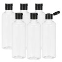 PATIKIL フリップキャップ付きのトラベルボトル、6個入り3.4オンス(100ml)のリーク防止可能な詰め替え可能な空のディスペンサーコンテナ、シャンプー、トイレタリー、ローション、クリーム用の絞るボトル、クリア