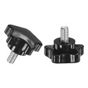 M METERXITY 2個入り スタークランピングノブ 機械/電子機器/家具/傘ベース用 M8x16mmメススレッド手締めネジ 機械ハンドル交換【ステンレス鋼...