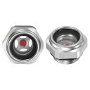 M METERXITY 2パック エアコンプレッサーオイルサイトグラス M16 x 1.5mm強化ガラス リークなし 六角オイル液位計フィッティング エアコンプレッサー/ポンプ/タンクサイトプラグウィンドウ用 Oリング付き