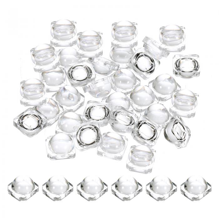 PATIKIL LED凸レンズ 100個パック 60度ビーム角アクリルLED光学凸レンズ3030 LEDストリップランプビー..