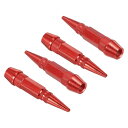PATIKIL ス パ イク形状 タイヤバルブステムキャップ60 MM 4個 アルミニウム合金車輪バルブキャップ 車用バイクオートバイ 汎用防塵タイヤバルブカバ...