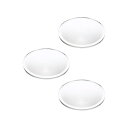 PATIKIL 直径68mm フラット凸レンズ 3個 高さ10mm アクリルLED光学凸レンズ エッジ付き フラッシュライト 車 自転車 ヘッドランプ スポットライト用 透明