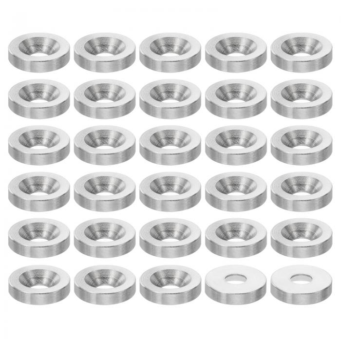 PATIKIL M5 仕上げカウンターシンクワッシャー30個 16mm 直径 3.5mm 高さ ソリッド 304 ステンレススチ..