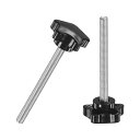M METERXITY 2個入り スタークランピングノブ 機械/電子機器/家具/傘ベース用 M8x80mmメススレッド手締めネジ 機械ハンドル交換【ステンレス鋼...