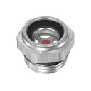 M METERXITY エアコンプレッサーオイルサイトグラス M18 x 1.5mm 強化ガラス リークなし 六角オイル液位計フィッティング W Oリング エアコンプレッサー/ポンプ/タンク サイトプラグ ウィンドウ