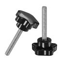 M METERXITY 2個入り スタークランピングノブ 機械/電子機器/家具/傘ベース用 M6x40mmメススレッド手締めネジ 機械ハンドル交換【ステンレス鋼...