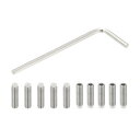 PATIKIL M4x14mm ナイロン先端グラブスクリュー 10個 304ステンレス鋼 メトリック六角ソケットヘッドカップポ イントボルト アンチスリップ 内...