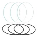 PATIKIL 2.5インチ直径LEDレンズ 3セット磨かれたエッジの懐中電灯交換用ガラスレンズ ライトソースレンズ交換用シリコンリング付き 透明