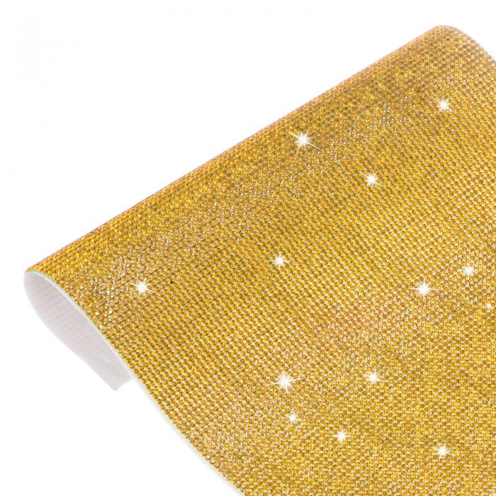 M METERXITY 1ロール 水晶ラインストーンシート 15.75" x 9.45" セルフアドヘーシブ 水晶ラインストー..