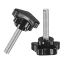 M METERXITY 2個入りスタークランピングノブ 機械/電子機器/家具/傘ベース用 M8x40mmメススレッド手締めネジ マシンハンドル交換【ステンレス鋼...