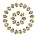 PATIKIL 0.5" Sew on Rhinestones、50個のティアドロップ水晶ラインストーンポイン トバック宝石メタルフラットバック、クラフトシューズドレス服イヤリングベルト縫製装飾、イエロー