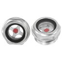 M METERXITY 2パック エアコンプレッサーオイルサイトグラス M22 x 1.5mm強化ガラス リークなし 六角オイル液位計フィッティング エアコンプレッサー/ポンプ/タンクサイトプラグウィンドウ用 Oリング付き
