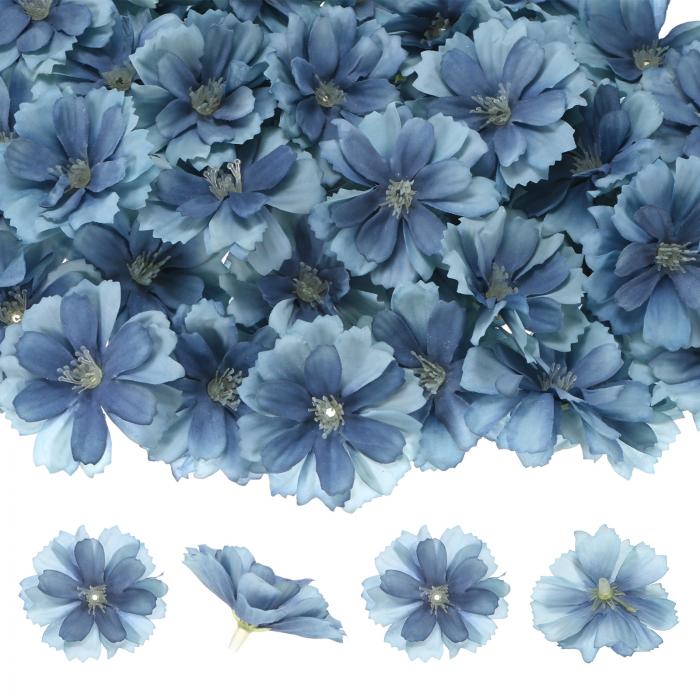 M METERXITY 50個入りの人工花の花の頭 結婚式/ガーランド/帽子/靴/パーティーの装飾用のシルクフェイ..