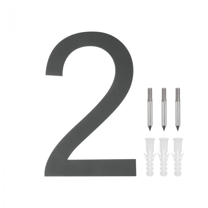 M METERXITY 5"304ステンレススチールフロー ティングハウスナンバー モダンハウスナンバー2 ネイルキ..