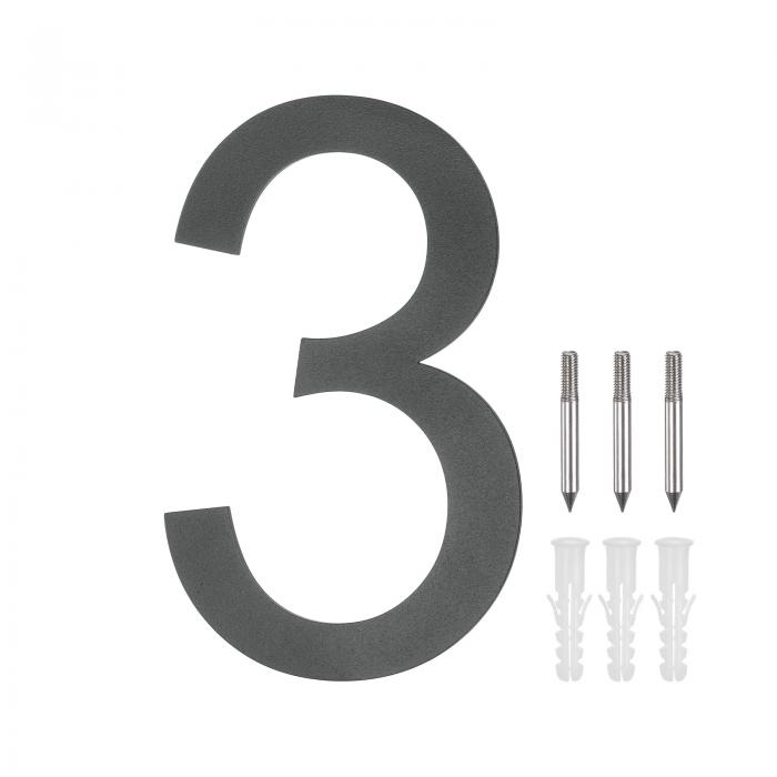 M METERXITY 6"304ステンレススチールフロー ティングハウスナンバー モダンハウスナンバー3 釘キット..