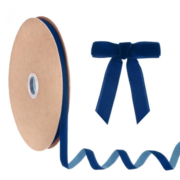 M METERXITY 薄いベルベットリボン 3/8" 25ヤード シングルサイド クリスマスリボン クリスマスツリー/..