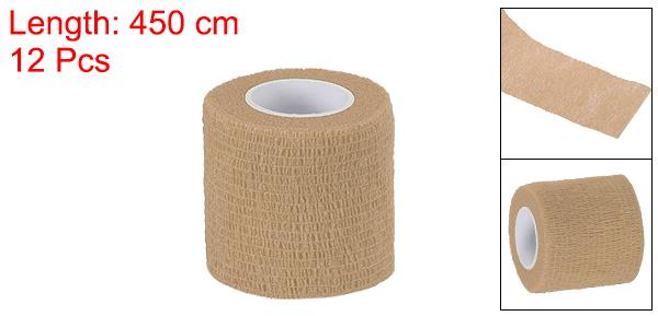 PATIKIL 2" x 177" 自己粘着性包帯12個の弾性自己呼吸性自己粘着性包帯テープストレッチアスレチックスポーツリスト足首アウトドアテープ ライトスキン