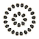 PATIKIL 0.4" リネストーン、50個 ティアドロップ 水晶 リネストーン ポイン トバック 宝石 メタル フラットバック クラフト シューズ ドレス 衣類 イヤリング ベルト 裁縫 装飾、黒
