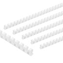 PATIKIL 16mm (5/8")プラスチック製バインディングコム 50個21リングコムバインディングス パイン 120枚収容レターサイズのバインディング用紙シートノートカレンダー写真アルバム ホワイト