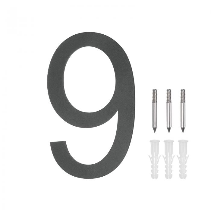 M METERXITY 5"304ステンレススチールフロー ティングハウスナンバー モダンハウスナンバー9 釘キット..
