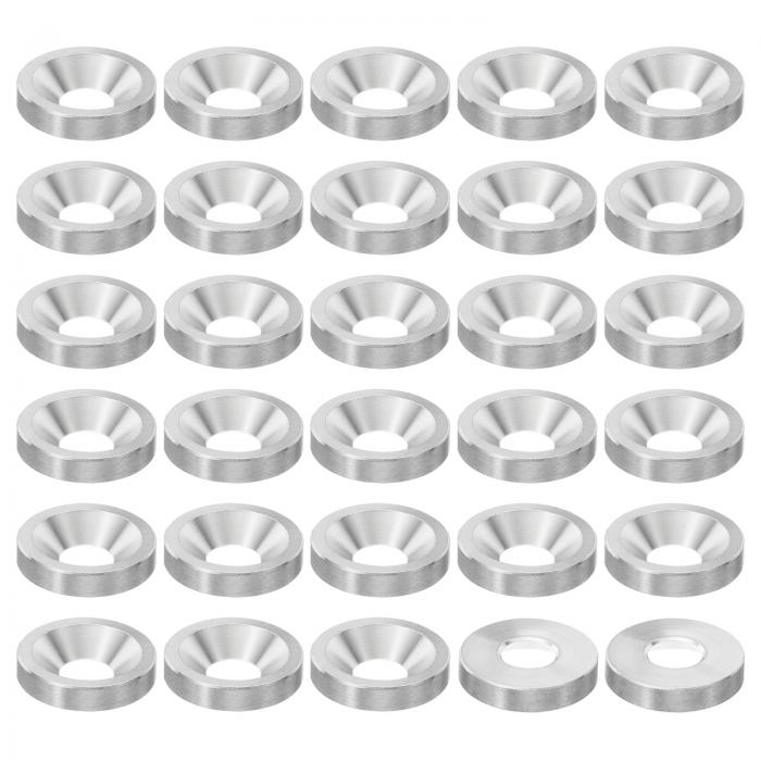 PATIKIL M8 仕上げカウンターシンクワッシャー30個 22mm 直径 4.5mm 高さ ソリッド 304 ステンレススチ..