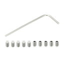 PATIKIL ナイロン先端グラブスクリュー M3x4mm 10個304ステンレス鋼メトリック六角ソケットヘッドカップポ イント ボルトアンチスリップ内部六角ド...