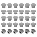 PATIKIL 7mm Diameter Silicone Round Snap、30個入りのタイプロック家具用ホールプラグボタンラウンドアーク保護カバー、7-7.5mmホールに適合、シールバルクヘッドシリンダー用、グレー(3)