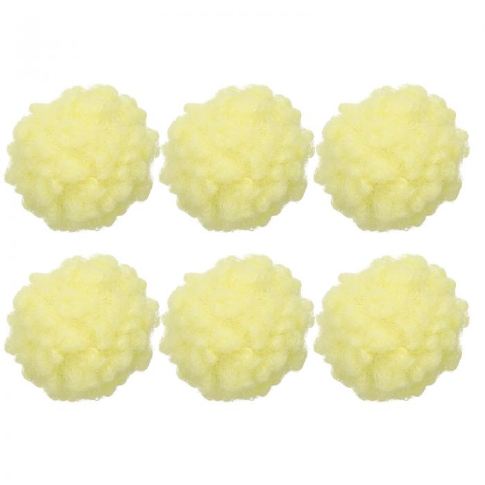 PATIKIL 6個 クラフトポンポンボール 4-5cm（1.5-1.9"） 毛糸ポンポンビッグパフボール キーチェーン ..