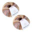 CAPASTEC 毛糸 ポンポンウール モヘア カラフル 編み糸 編み物 極太 装飾 1玉25g/2玉セット コ ットン ふわふわ 並太 織り楽 90%ポリエス...