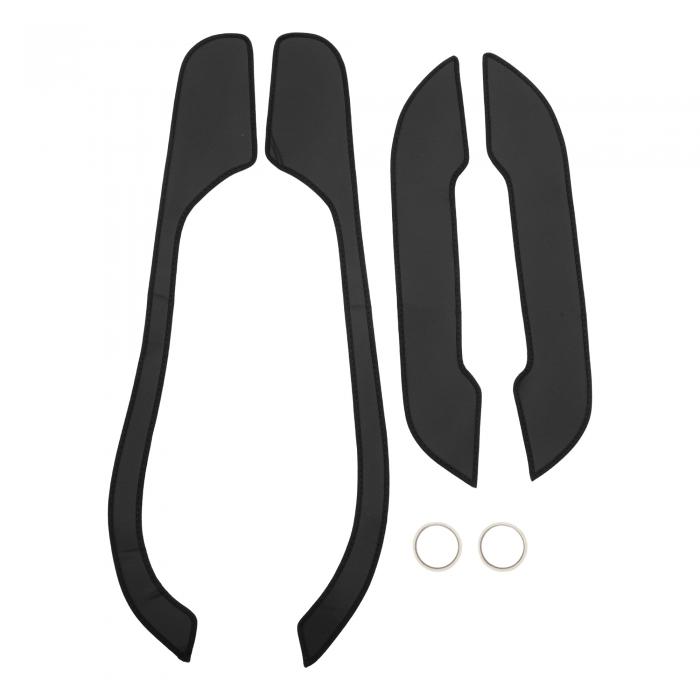 TUCKBOLD BMWに対応 Z4 2017-2024用の車のドアレザーアンチキックパッドステッカー 防水ドアパネルインテリアサイドエッジフィルムトリムプロテクターブラック粘着バッキング1セット