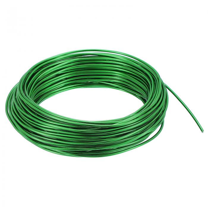PATIKIL 3 mm 盆栽訓練ワイヤー、1巻きのフローラルワイヤー茎陽極酸化アルミニウムツリーワイヤー95フィート、園芸枝固定用、緑