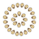PATIKIL 0.5" Sew on Rhinestones、50個のティアドロップ水晶ラインストーンポイン トバック宝石メタルフラットバック、クラフトシューズドレス服イヤリングベルト縫製装飾用、シャンパン