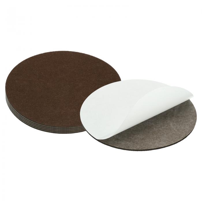 PATIKIL 直径8インチのランプベースフェルト、6個入り、厚さ3 mmの丸い柔らかい粘着性のない滑り止め防傷裏地フェルト、ランプ家具DIYクラフト用、コーヒー