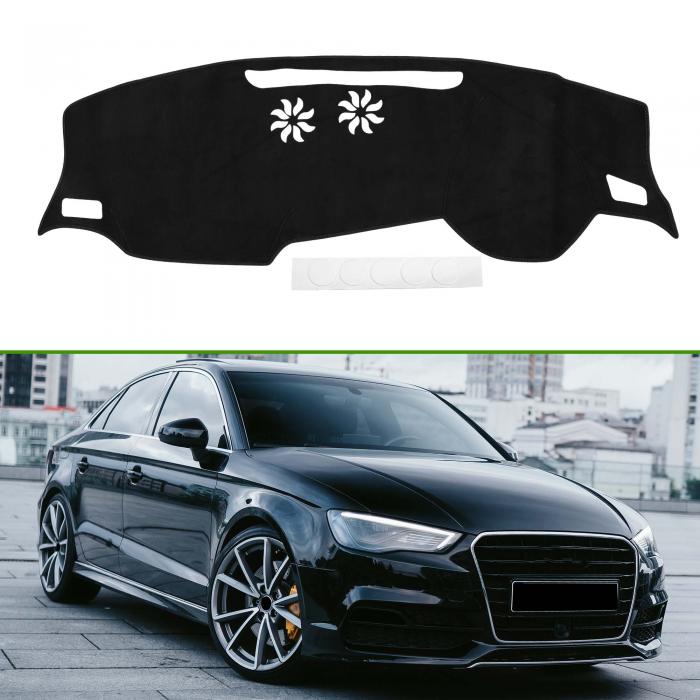 HOPESPANNER アウディ対応 Q3/F3用 2019-2022用 ダッシュボードマット ダッシュボードカバー 保護マット 車用 ダッシュマット アクセサリー スエード素材 色褪せ防止 映り込み軽減 内装 保護パーツ カスタムパーツ 耐熱性 耐久性 ブラック 1Pセット 右ハンドル専用