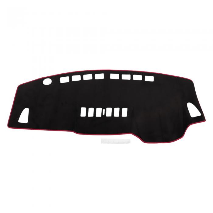 TUCKBOLD 日産に対応 ティーダ C11用 2005-2010用 ダッシュボードマット 車内 ダッシュボードカバー 保護マット インテリア 内装 カスタム パーツ アクセサリー 日焼け防止/映り込み防止/傷防止/ズレ防止 フランネル素材 ブラック レッドライン 1Pセット