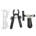 BULLSPANN 自転車修理ツールキット 多機能修理サイクリングツールセット ロードバイクMTB用 金属バイクチェーン修理およびメンテナンスツールキット シル...