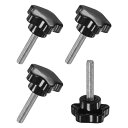 M METERXITY 4個入りスタークランピングノブ 機械/電子機器/家具/傘ベース用 M6x30mmメススレッド手締めネジ マシンハンドル交換【ステンレス鋼...