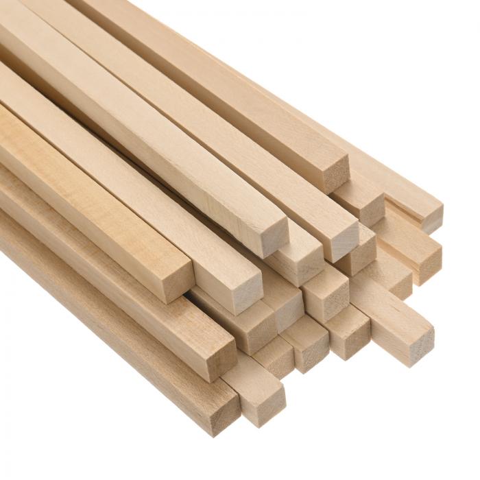 M METERXITY 20パックの木製スクエアダウエルロッド 25/64 x 12インチ未仕上げの木製スクエアダウエル..