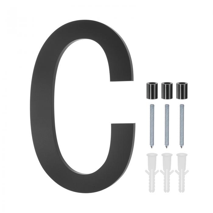 M METERXITY 8"304ステンレススチールフロー ティングハウスナンバー モダンハウスナンバーC 釘キット..