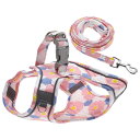 CAPASTEC 子犬用犬用ハーネスとリードセット W/ 反射ストリップ、マジックテープペットハーネス調整可能なウォーキング用、小中型犬猫用ペットハーネス、XS...