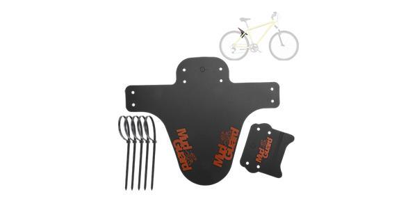 BULLSPANN 1セット 自転車フェンダー 自転車マッドガード 軽量自転車フェンダー マッドガード マッドフラップ ロードバイク MTB シティバイク用 ブラック オレンジ 2