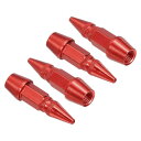 PATIKIL ス パ イク形状 タイヤバルブステムキャップ 45 MM 4個 アルミ合金車輪バルブキャップ 防塵タイヤバルブカバー 車用 バイク モーターサイ...