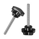 M METERXITY 2個入り スタークランピングノブ 機械/電子機器/家具/傘ベース用 M6x50mmメススレッド手締めネジ 機械ハンドル交換【ステンレス鋼...