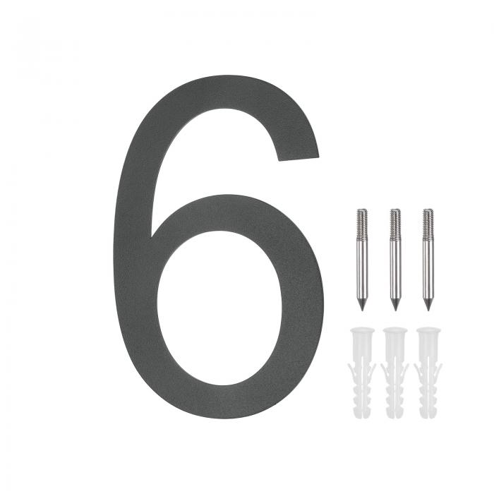 M METERXITY 5"304ステンレススチールフロー ティングハウスナンバー モダンハウスナンバー6 ネイルキ..